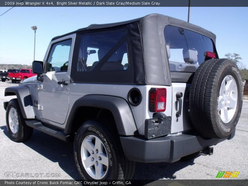 Bright Silver Metallic / Dark Slate Gray/Medium Slate Gray 2009 Jeep Wrangler X 4x4