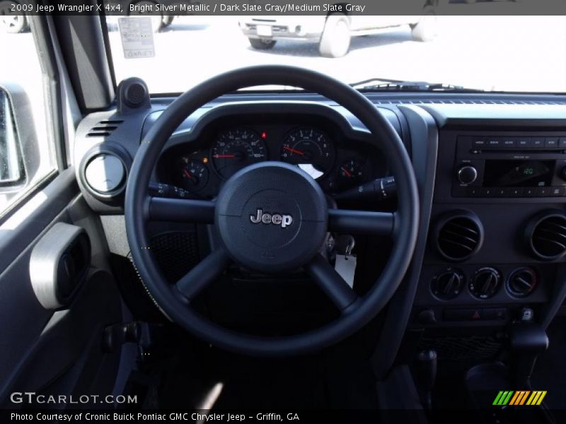 Bright Silver Metallic / Dark Slate Gray/Medium Slate Gray 2009 Jeep Wrangler X 4x4