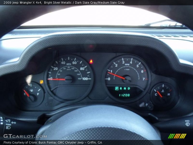 Bright Silver Metallic / Dark Slate Gray/Medium Slate Gray 2009 Jeep Wrangler X 4x4