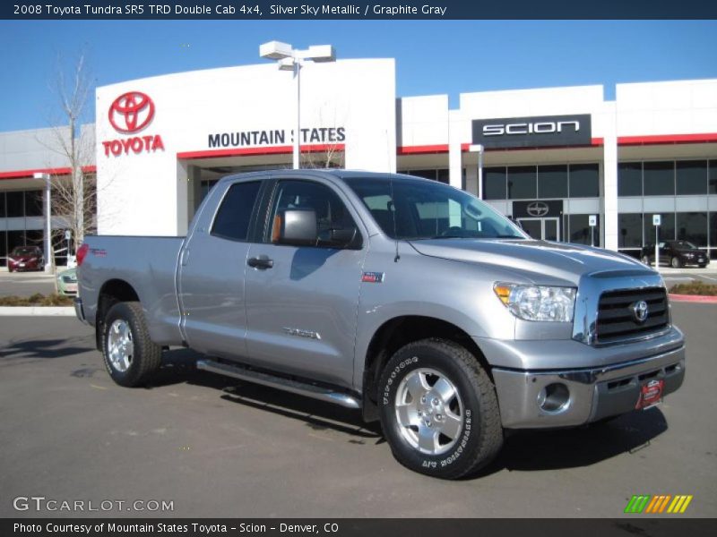 Silver Sky Metallic / Graphite Gray 2008 Toyota Tundra SR5 TRD Double Cab 4x4