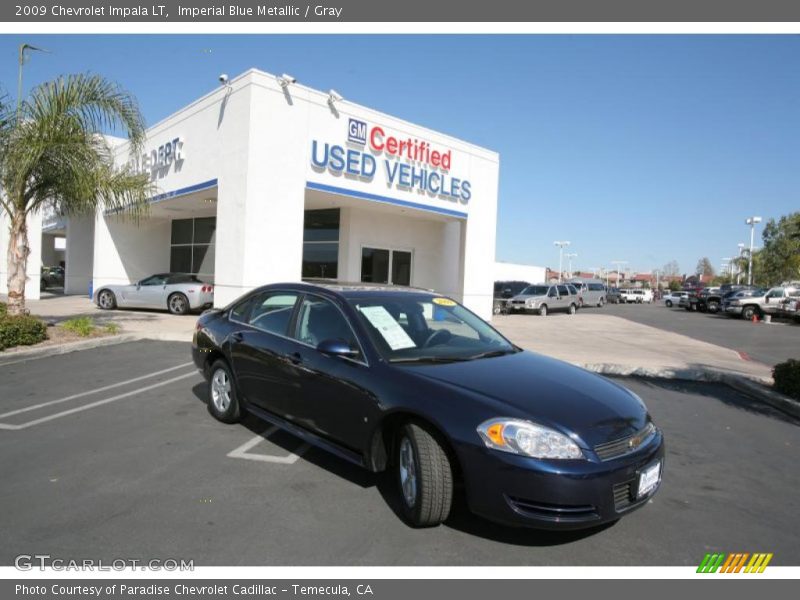 Imperial Blue Metallic / Gray 2009 Chevrolet Impala LT