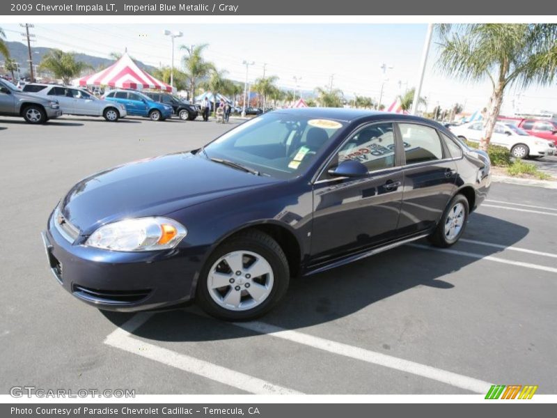 Imperial Blue Metallic / Gray 2009 Chevrolet Impala LT