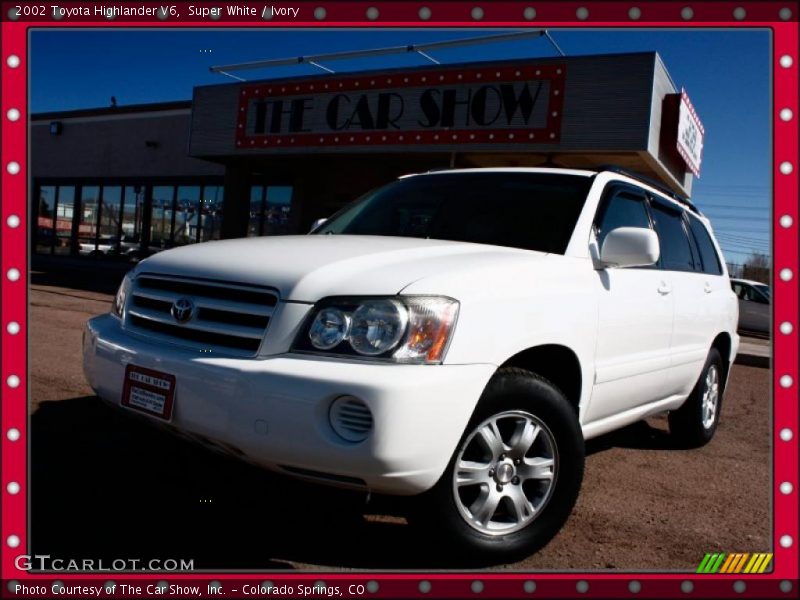 Super White / Ivory 2002 Toyota Highlander V6