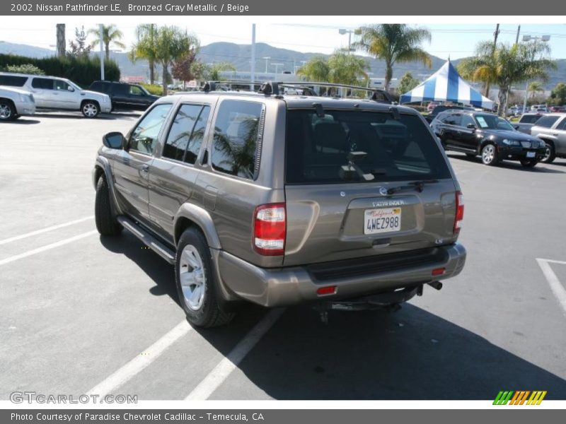 Bronzed Gray Metallic / Beige 2002 Nissan Pathfinder LE