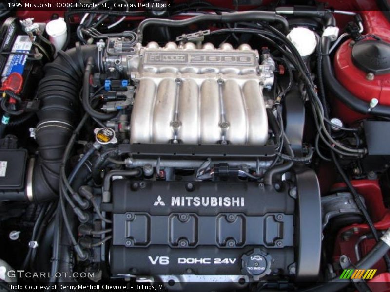 Caracas Red / Black 1995 Mitsubishi 3000GT Spyder SL