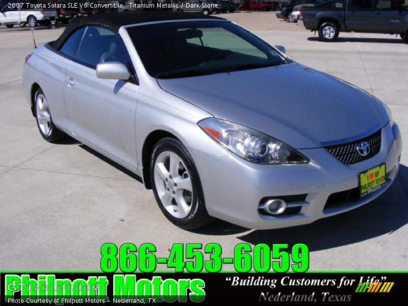 Titanium Metallic / Dark Stone 2007 Toyota Solara SLE V6 Convertible