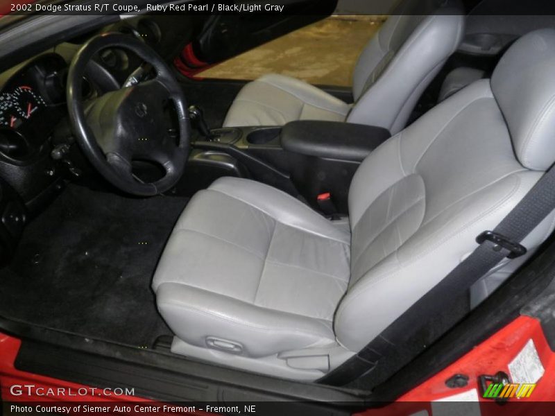 Ruby Red Pearl / Black/Light Gray 2002 Dodge Stratus R/T Coupe