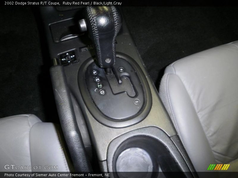 Ruby Red Pearl / Black/Light Gray 2002 Dodge Stratus R/T Coupe