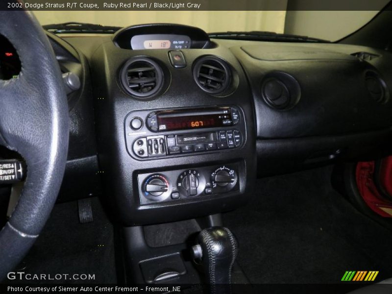 Ruby Red Pearl / Black/Light Gray 2002 Dodge Stratus R/T Coupe