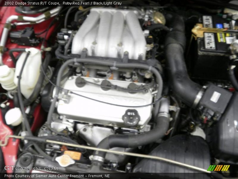 Ruby Red Pearl / Black/Light Gray 2002 Dodge Stratus R/T Coupe