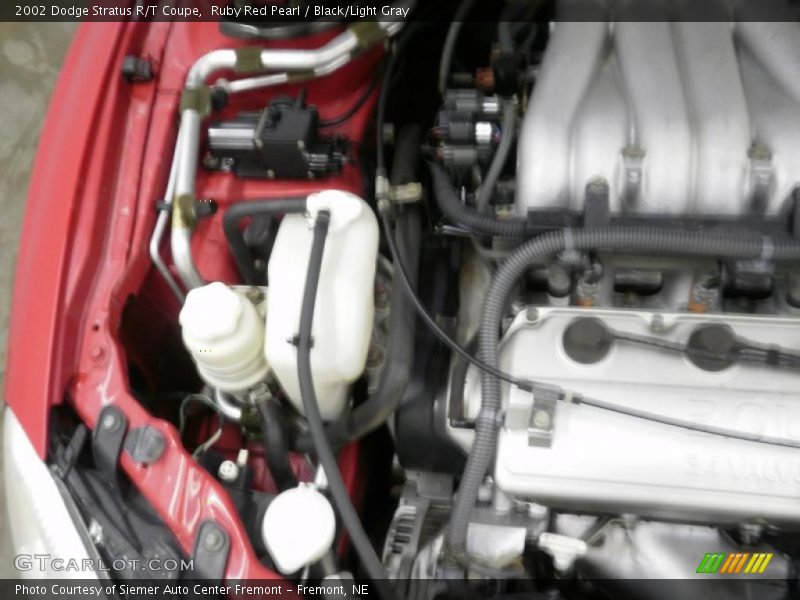 Ruby Red Pearl / Black/Light Gray 2002 Dodge Stratus R/T Coupe