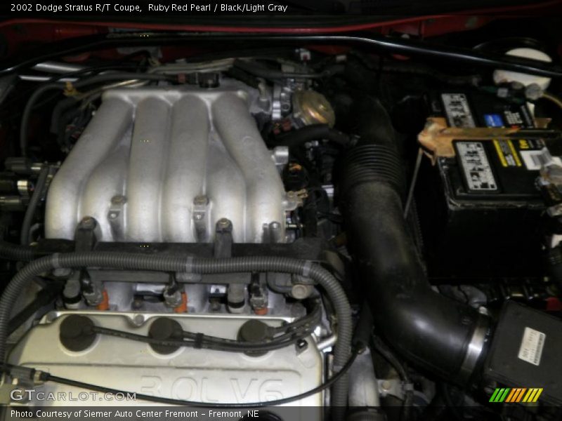 Ruby Red Pearl / Black/Light Gray 2002 Dodge Stratus R/T Coupe
