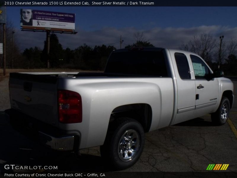 Sheer Silver Metallic / Dark Titanium 2010 Chevrolet Silverado 1500 LS Extended Cab