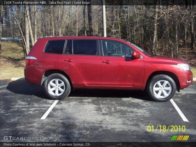 Salsa Red Pearl / Sand Beige 2008 Toyota Highlander 4WD