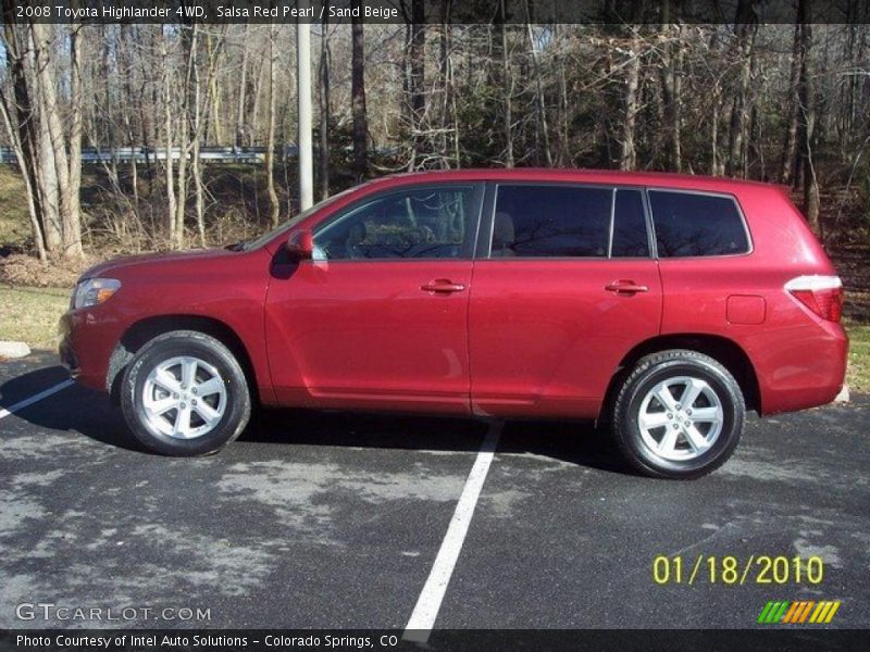 Salsa Red Pearl / Sand Beige 2008 Toyota Highlander 4WD