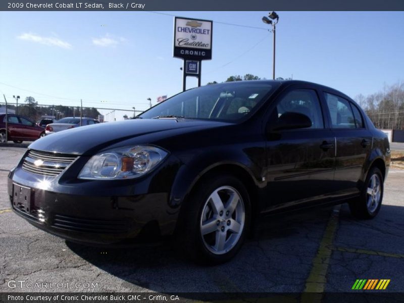 Black / Gray 2009 Chevrolet Cobalt LT Sedan