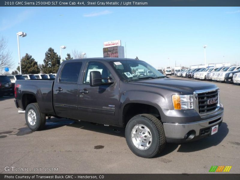 Steel Gray Metallic / Light Titanium 2010 GMC Sierra 2500HD SLT Crew Cab 4x4