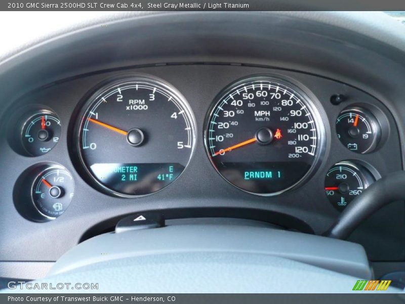 Steel Gray Metallic / Light Titanium 2010 GMC Sierra 2500HD SLT Crew Cab 4x4