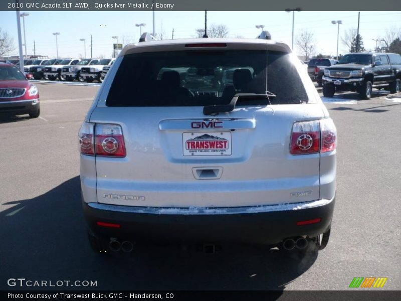 Quicksilver Metallic / Ebony 2010 GMC Acadia SLT AWD