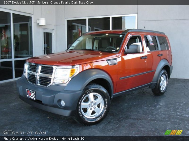 Sunburst Orange Pearl / Dark Slate Gray 2007 Dodge Nitro SXT