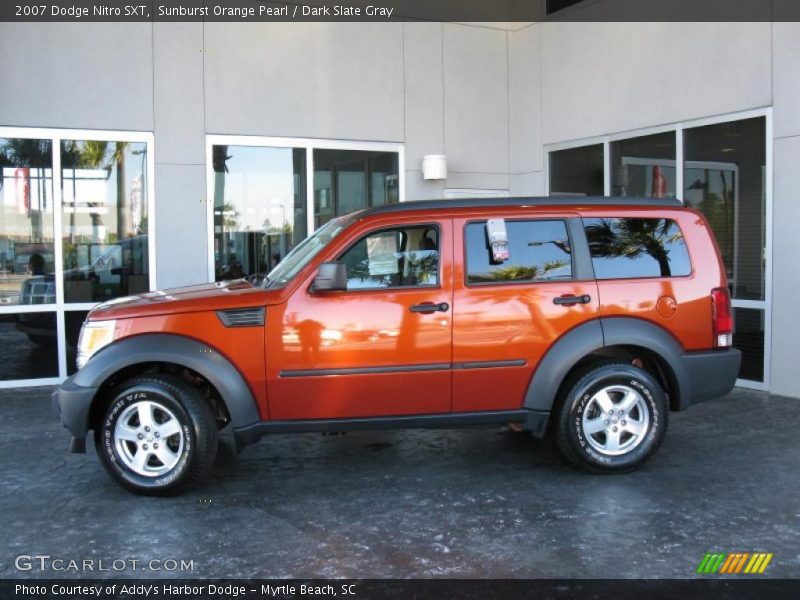 Sunburst Orange Pearl / Dark Slate Gray 2007 Dodge Nitro SXT
