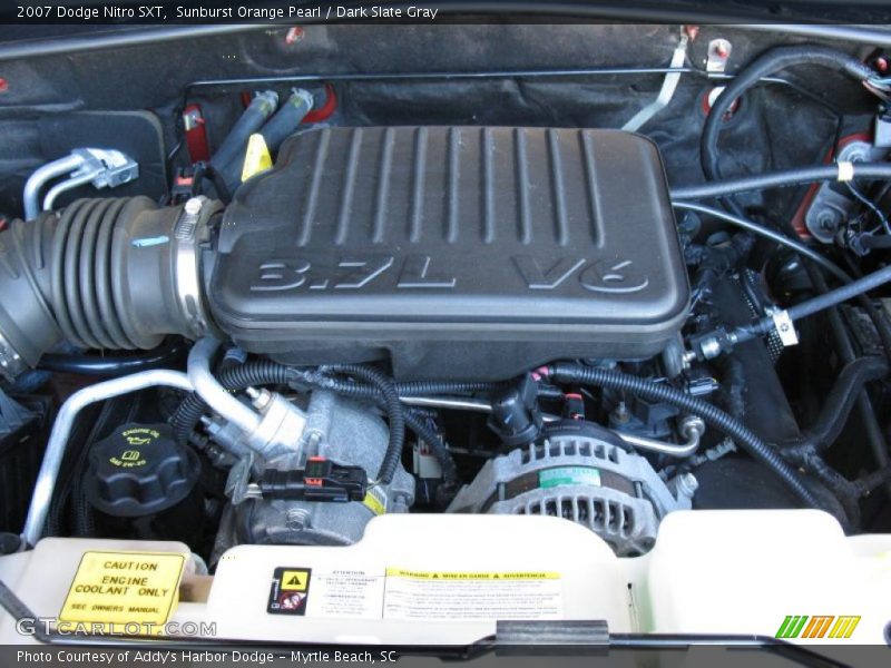 Sunburst Orange Pearl / Dark Slate Gray 2007 Dodge Nitro SXT