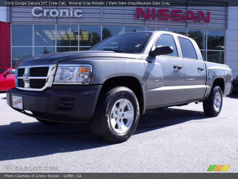 Mineral Gray Metallic / Dark Slate Gray/Medium Slate Gray 2008 Dodge Dakota SXT Crew Cab