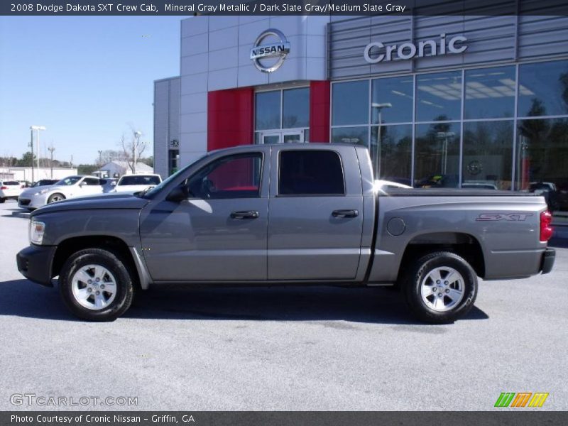 Mineral Gray Metallic / Dark Slate Gray/Medium Slate Gray 2008 Dodge Dakota SXT Crew Cab