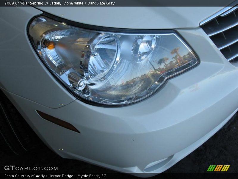 Stone White / Dark Slate Gray 2009 Chrysler Sebring LX Sedan