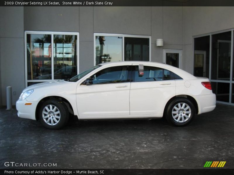 Stone White / Dark Slate Gray 2009 Chrysler Sebring LX Sedan