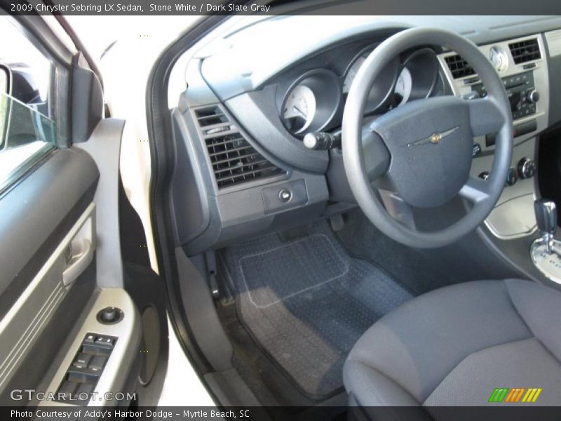 Stone White / Dark Slate Gray 2009 Chrysler Sebring LX Sedan