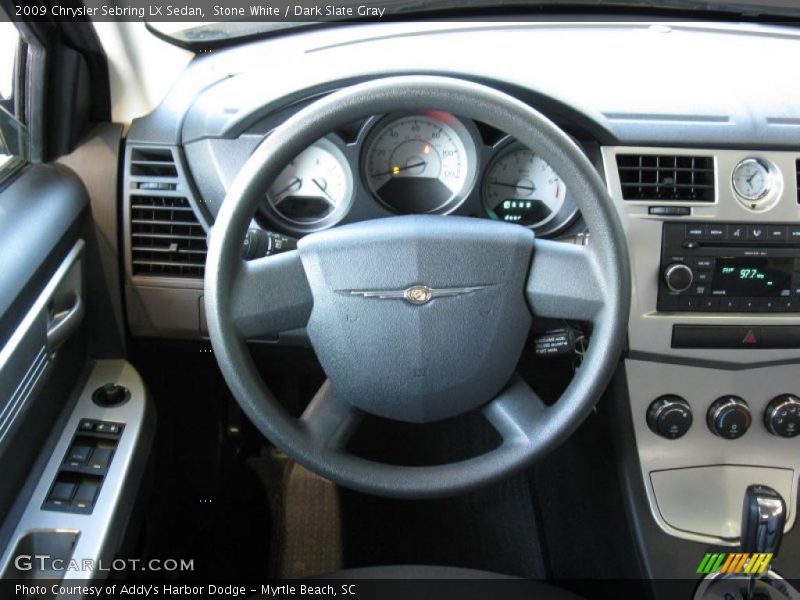Stone White / Dark Slate Gray 2009 Chrysler Sebring LX Sedan