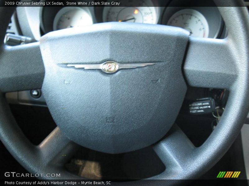 Stone White / Dark Slate Gray 2009 Chrysler Sebring LX Sedan