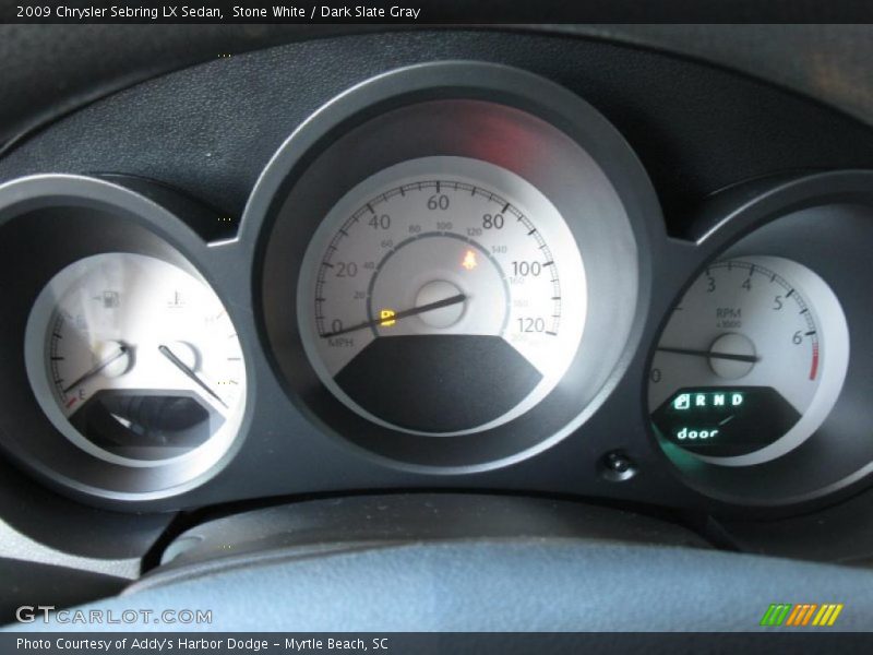 Stone White / Dark Slate Gray 2009 Chrysler Sebring LX Sedan