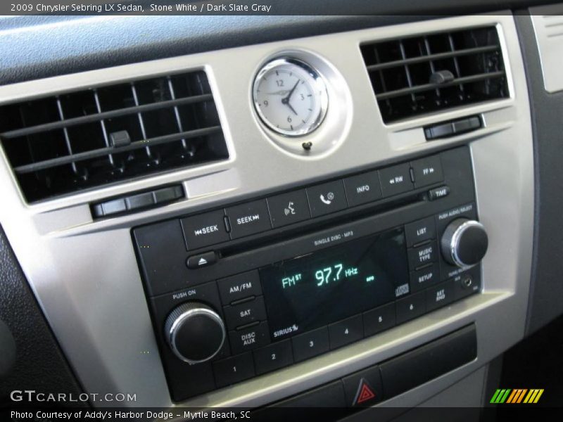Stone White / Dark Slate Gray 2009 Chrysler Sebring LX Sedan