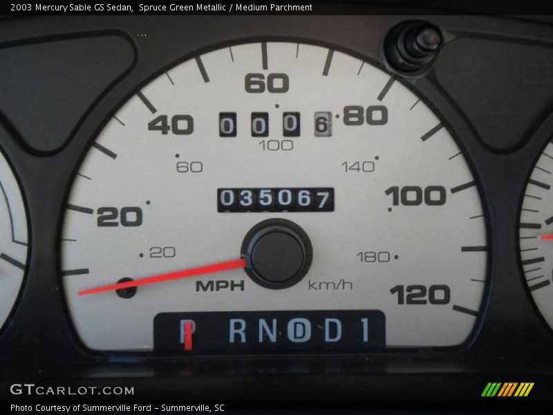 Spruce Green Metallic / Medium Parchment 2003 Mercury Sable GS Sedan