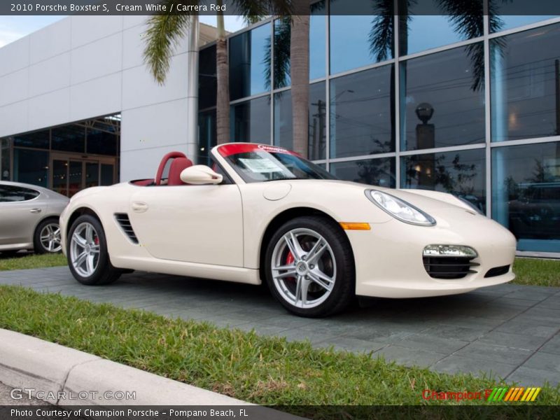 Cream White / Carrera Red 2010 Porsche Boxster S