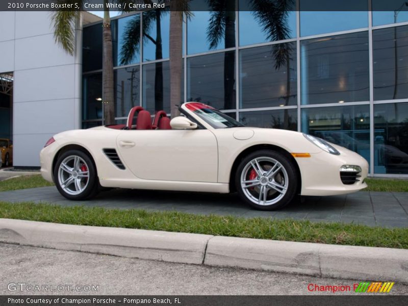 Cream White / Carrera Red 2010 Porsche Boxster S