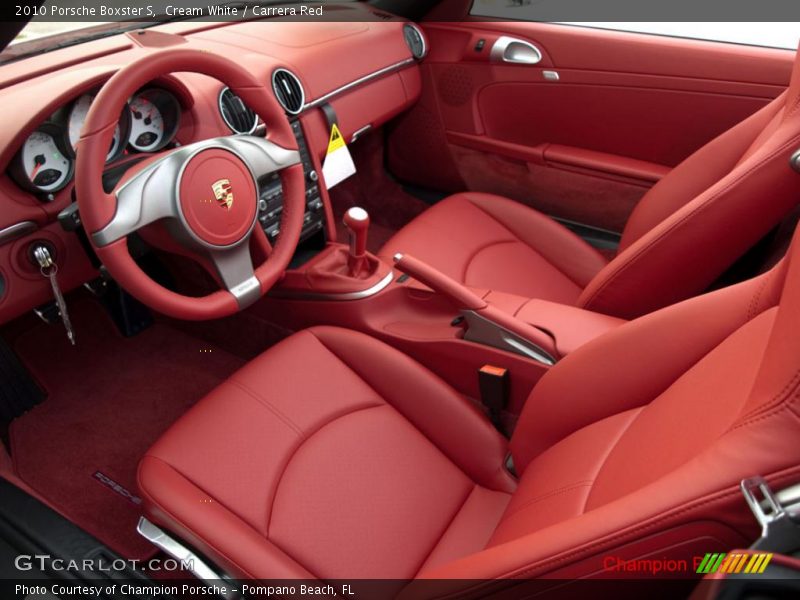 Cream White / Carrera Red 2010 Porsche Boxster S