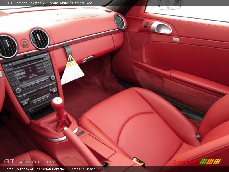 Cream White / Carrera Red 2010 Porsche Boxster S
