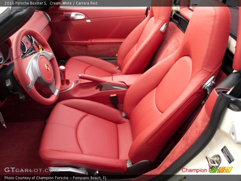 Cream White / Carrera Red 2010 Porsche Boxster S