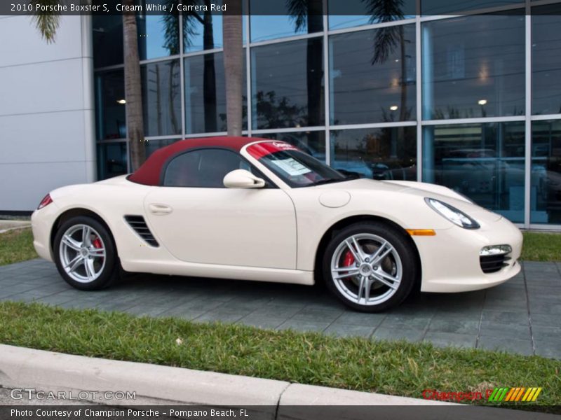 Cream White / Carrera Red 2010 Porsche Boxster S