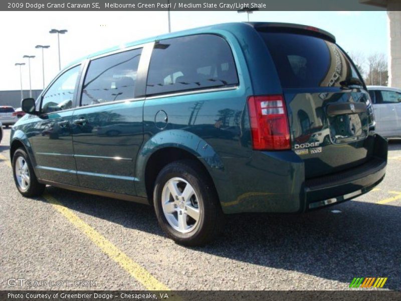 Melbourne Green Pearl / Medium Slate Gray/Light Shale 2009 Dodge Grand Caravan SE