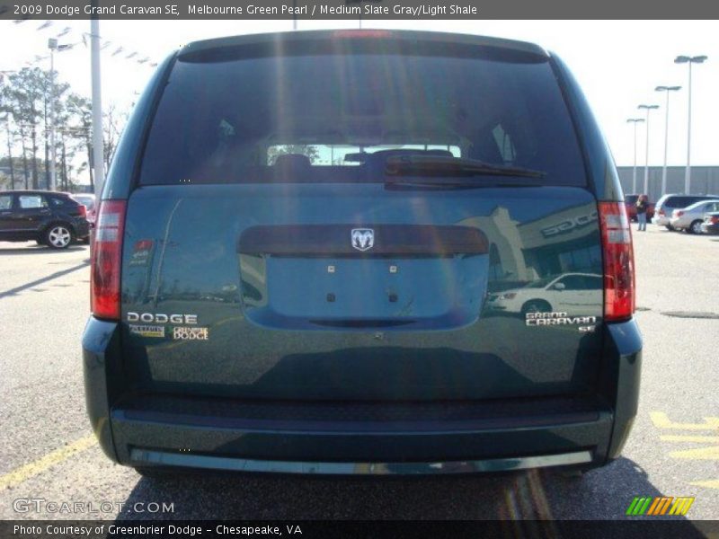 Melbourne Green Pearl / Medium Slate Gray/Light Shale 2009 Dodge Grand Caravan SE