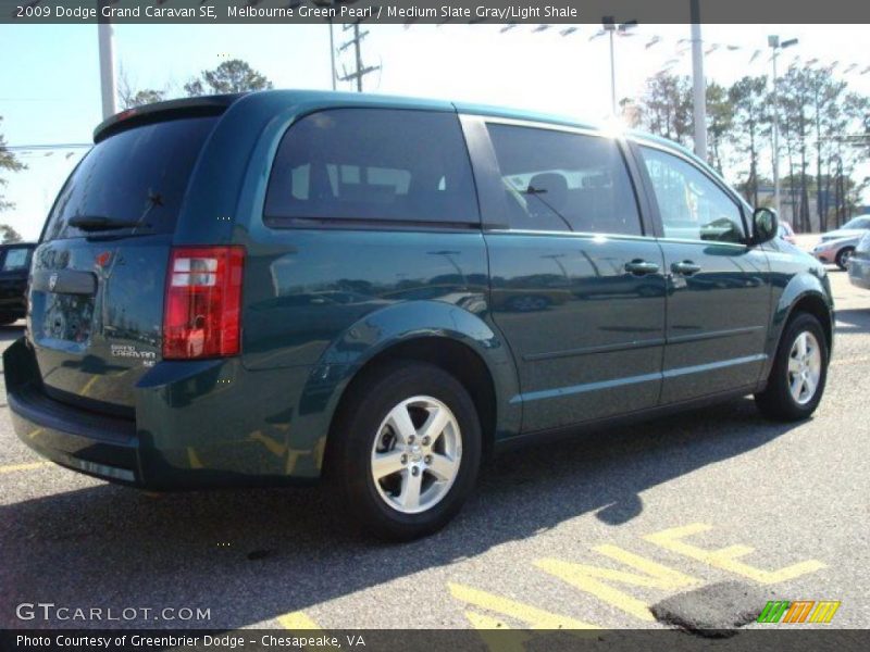 Melbourne Green Pearl / Medium Slate Gray/Light Shale 2009 Dodge Grand Caravan SE