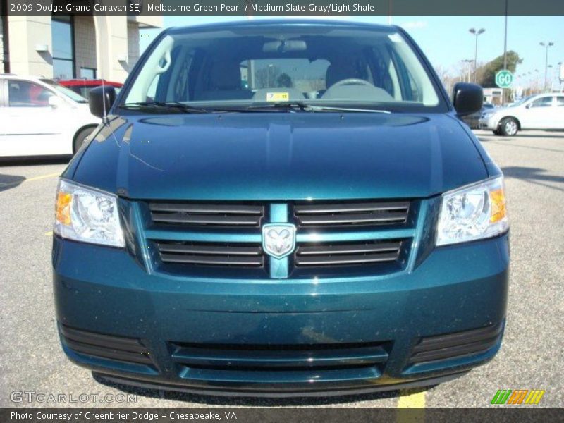 Melbourne Green Pearl / Medium Slate Gray/Light Shale 2009 Dodge Grand Caravan SE