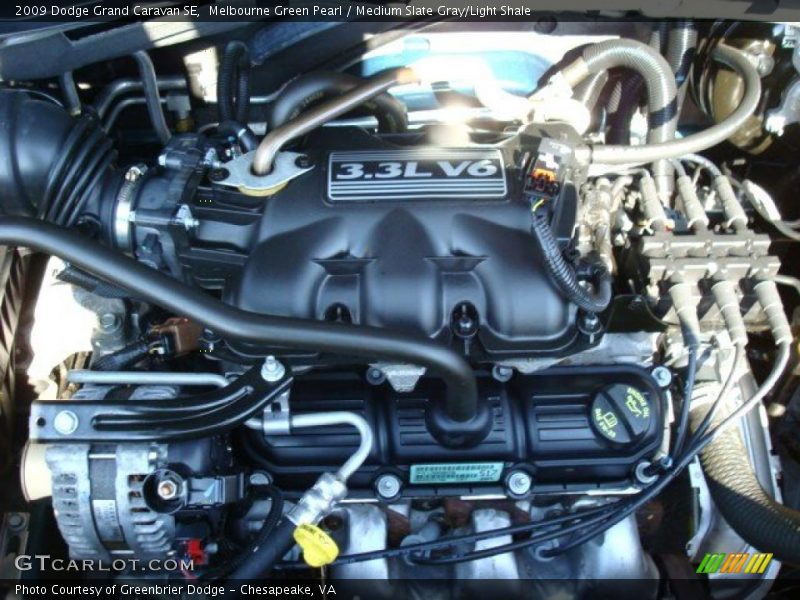 Melbourne Green Pearl / Medium Slate Gray/Light Shale 2009 Dodge Grand Caravan SE