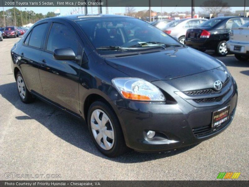 Flint Mica / Dark Charcoal 2008 Toyota Yaris S Sedan