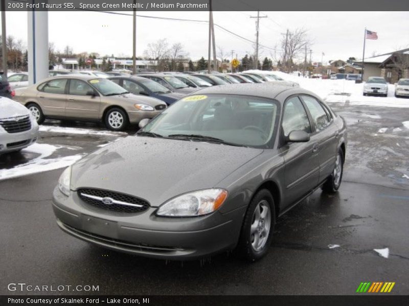 Spruce Green Metallic / Medium Parchment 2003 Ford Taurus SES