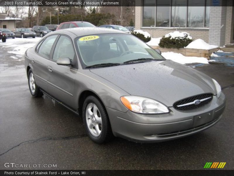 Spruce Green Metallic / Medium Parchment 2003 Ford Taurus SES